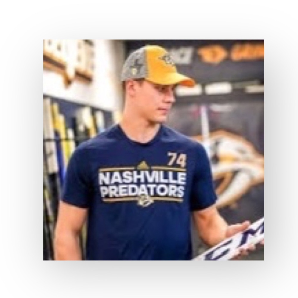 new Adidas ★ Nashville Predators NHL Baseball Cap Hat ★ Yellow Heather Grey ★ OS - Picture 3 of 16